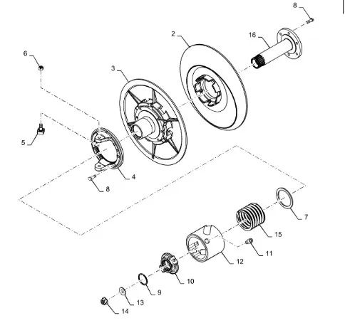 87554227 - Ролик муфты вариатора прив. ротора 6130/40/50